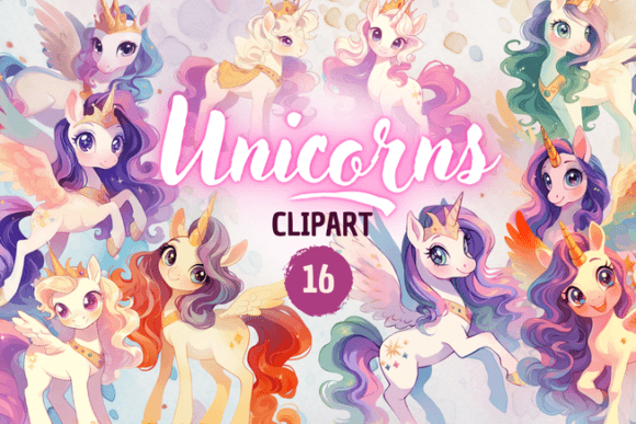 Download Cute Unicorns - Clipart - Unicorn Collection