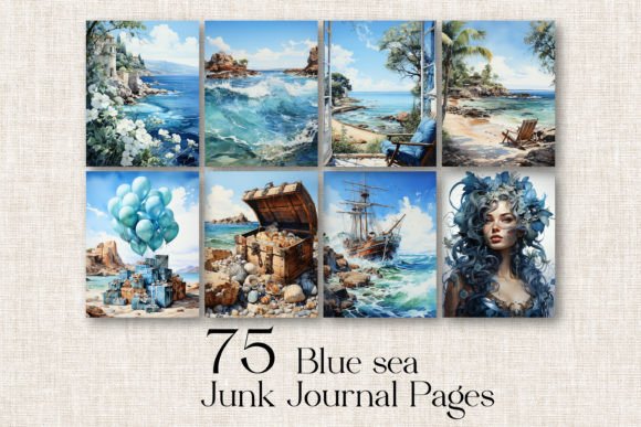 Download 75 Blue Sea Background Digital Paper - Sea background Collection