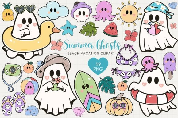 Download Summer Ghosts Beach Vacation Clipart - Premium Resources
