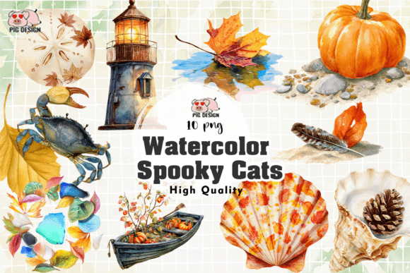 Download Watercolor Spooky Cats PNG - Spooky cats Collection