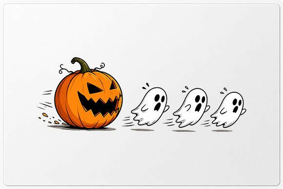 Download Ghosts Chasing Pumpkin PNG - Premium Resources