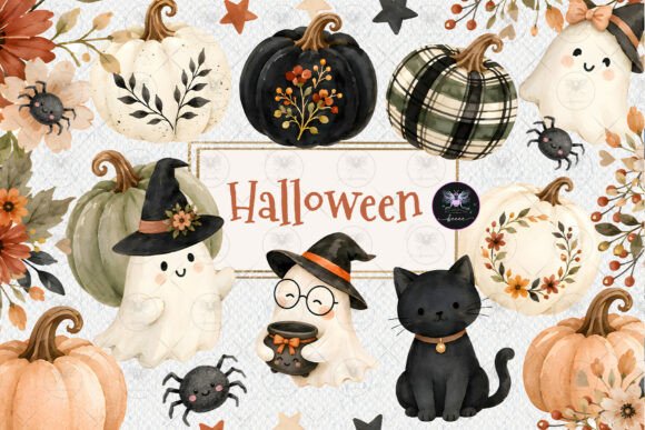 Download Halloween Ghosts Pumpkins Clipart - Ghosts Collection