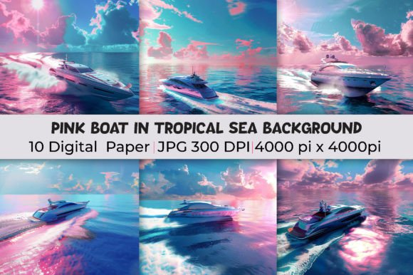 Download Pink Boat in Tropical Sea Background - Sea background Collection