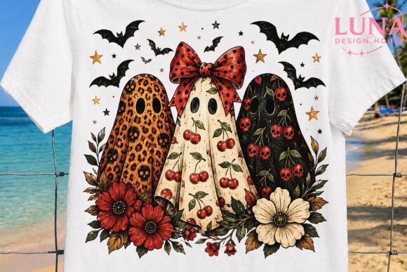 Download Spooky Cherry Ghosts Halloween PNG - Ghosts Collection
